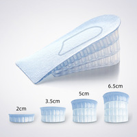 Semelles intérieures en silicone de 2 à 5 cm pour augmenter la taille, invisibles, anti-fatigue, demi-semelles pour hommes et femmes, absorption des chocs pour chaussures de sport