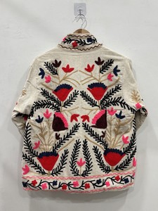 Chaqueta Étnica de Lujo, Estilo Boho Suzani, Chaqueta de Terciopelo con Bordado Indio Suzani, Chaqueta Unisex de Primavera para un Estilo Elegante - Product Image 6