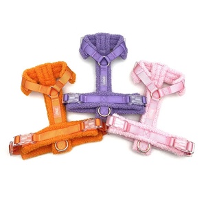 Wholesale Customized Logo Simple Sherpa Dog <b>Harness</b> Set Outdoor No-pull Durable Lambswool Dog Safety Vest - Product Image 4