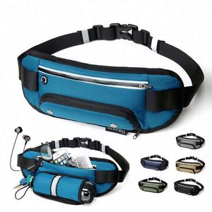 Sac banane de voyage imperméable pour camping et randonnée, sac de taille sport classique avec porte-bouteille en polyester Oxford à fermeture éclair - Product Image 2