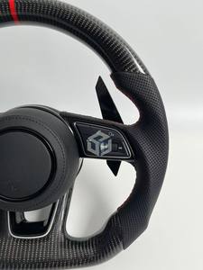 Volant en fibre de carbone pour Audi A4 B8 B7 B9 B6 B8.5 A6 C7 C6 C8 A3 8p 8v A5 B8 A7 Q5 Q7 Q3 Tt <span class=keywords><strong>Mk2</strong></span> R8 <span class=keywords><strong>S4</strong></span> B8 Rs3 S5 B5 B6 B9 - Product Image 3