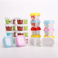 Tasse en plastique avec impression personnalisée IML, paquet alimentaire recyclable jetable, récipients à yaourt, baignoire à yaourt en plastique