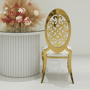 Chaise royale de trône de luxe d'acier inoxydable de haut dos pour l'événement de mariage - Product Image 3