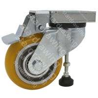 Roulettes de nivellement SS 125mm Roulettes de nivellement réglables avec pied de levage