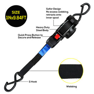 Hızlı çekme 1 "cırcır bağlama kayışları-otomatik geri sarma araç organizatör ve araç taşıma çözümü - Product Image 4