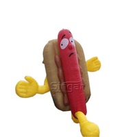 Décorations de fête publicité ballon toit publicité gonflable nourriture saucisse Hot Dog
