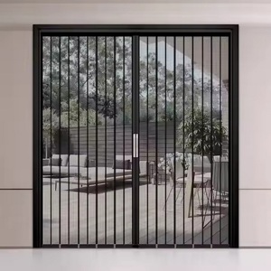 Puerta Plegable de Malla de Diamante Antirrobo: Puerta Corredera Invisible de Acero Inoxidable con Cerradura para Prevenir Mosquitos y Gatos - Product Image 4