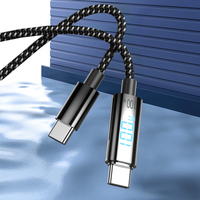 Kabel Charger USB C, kabel Charger 100W 5A, USB C, tipe C, aksesori ponsel Android, 1M