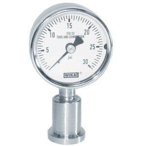 Wika Pressure Gauge 2.5 In 0 To 30 Psi Sanitary Tri <b>Clamp</b> Connection - Product Image 1