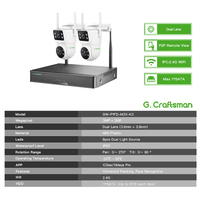 GW-P1FD-M3X-K2 Ghandwerker Wireless WIFI IP PTZ Kamera 8CH NVR Kits Auto Tracking Gesichts erkennung Home Security Zwei-Wege-Audio