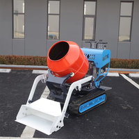 Chargeuse sur chenilles à moteur diesel avec accessoire de mélange de béton, équipement hydraulique portable pour la construction de routes et de ponts