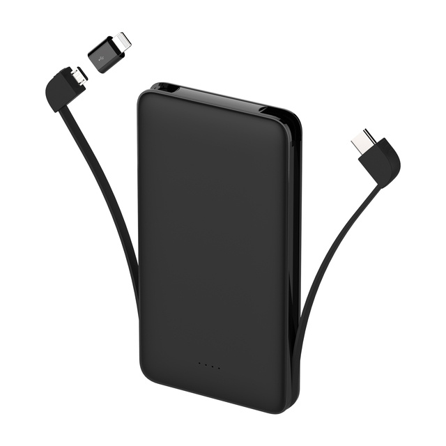 2023 Gift Customization Portable 10000mah 5v 2a Power Bank With Built in Cables for Mobile Phone Charging