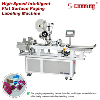Machine d'étiquetage à surface plane haute vitesse, capacité maximale de 40 pièces/min, pour boîtes en carton dépliées, machines de production d'emballages en papier