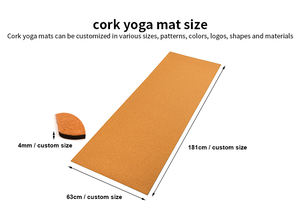 Modello personalizzato eco-friendly sughero naturale Set di tappetini antiscivolo ispessito ginnastica danza <span class=keywords><strong>tappeto</strong></span> per la pratica dello <span class=keywords><strong>Yoga</strong></span> - Product Image 2