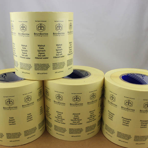 Rollo de etiquetas adhesivas para botella, impresión de pegatinas de plástico impermeables, <span class=keywords><strong>lubricante</strong></span> personalizado, etiquetas de advertencia de seguridad - Product Image 1