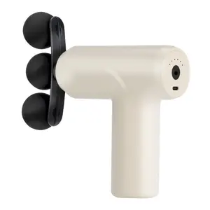 Mini masajeador corporal de Fascia de 3 cabezales, dispositivo de relajación de tejido profundo transfronterizo, hombro, cintura, espalda, pierna, pistola de masaje portátil, sincronización - Product Image 2