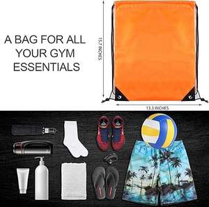Bolsa Deportiva Personalizada con Cordón, de Nailon y Poliéster, con Cierre Suave, Impermeable, Plegable, Ligera, con Logotipo Personalizado para Deportes al Aire Libre y Gimnasio - Product Image 4