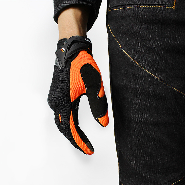 Мужские Нескользящие дышащие мотоциклетные перчатки с пальцами для езды на велосипеде и гонок