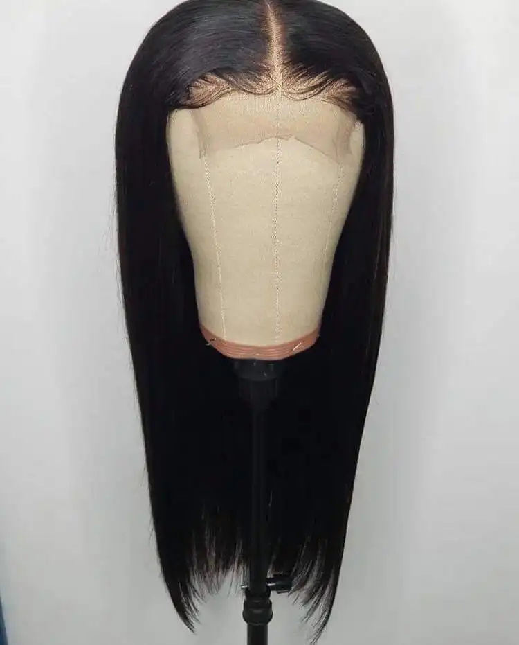 Perruque full lace wig brésilienne naturelle bouclée noire — recool, cheveux humains ondulés, cuticules alignées, prix de gros, 18 pouces