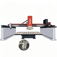Machine de découpe de pierre à infrarouge KUNHENG, scie à pont automatique pour la découpe de dalles de granit et de marbre, pierres tombales en granit