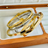 Bracelet tendance en acier inoxydable, motif goutte d'eau et zircon, fermoir lisse en forme de cœur, étanche et inaltérable, best-seller transfrontalier