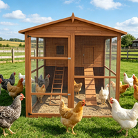 Poulailler moderne de grande taille pour l'élevage extérieur de volailles, cage à poulets en bois imperméable, abri pour poules pondeuses
