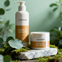 Kit de Soins Capillaires Quotidiens Prêt à l'emploi pour le Dropshipping : Eau de Riz et Huile de Batana – Routine Complète Qualité Salon, Nourrissant, Doux et Rafraîchissant