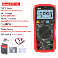Multimètre numérique UNI-T UT890C UT890D+ - Ampèremètre, voltmètre, fréquencemètre, résistance, capacité - Certifié CE/FCC/RoHS - U18 1000V