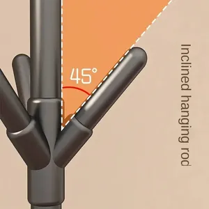 Light Luxury Single Vertical Bedroom Clothes and Hats <b>Rack</b> <b>Plastic</b> Material for Living Room Use - Product Image 5