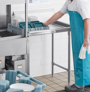 Commercial Right Hand Dishwasher Drying Table, Heavy Duty Stainless Steel Drain Workbench for Catering Dishwashing - Product Image 1