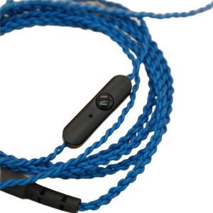 Cable de audio trenzado para auriculares DIY, para Shure SE215 315 425 846 UE900, azul y negro - Product Image 5