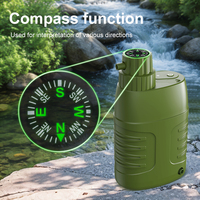 Offre Spéciale individuel Portable Camping randonnée en plein air survie purificateur d'eau intégré boussole filtre à eau pour l'extérieur
