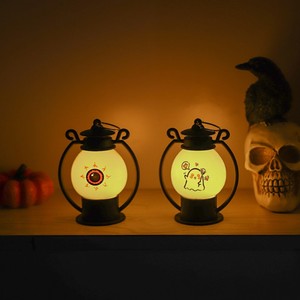 Halloween <b>Pumpkin</b> Lantern Portable Kids Desktop Ornament Spooky Ambient Night Light Candle for Party Gift Scene Decoration - Product Image 4