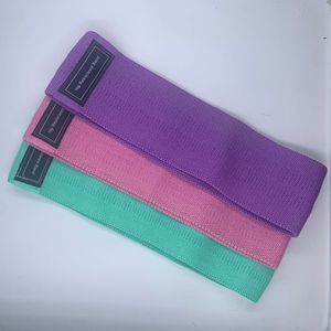 Bande de résistance pour les hanches, force moyenne, en tissu tricoté, élastique, pour le yoga, les exercices des fessiers et les squats - Product Image 1