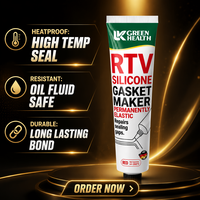Mastic silicone RTV élastique permanent, résistant à l'huile et aux hautes températures, adhésif de réparation pour boîte de vitesses et transmission