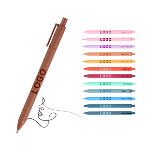 Promotional Bulk Plastic Multi-color Retractable Rubber Ballpoint <b>Pen</b> with Customized Logo Printed Advertising Ball Point Gift - Product Image 1
