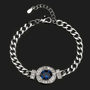 Vintage Jewelry Eco-friendly <b>Copper</b> 8*10mm Multicolor Zircon Adjustable Chain Hand <b>Bracelet</b> for Refined Everyday Elegant - Product Image 4