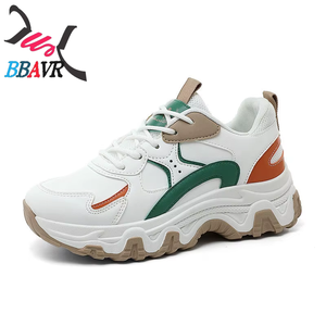 Zapatillas de Skate Casuales para Mujer 2025, Diseño Color Block, Suela Gruesa y Elevada, para Primavera y Otoño, Estilo Universitario - Product Image 5