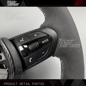 Volante Personalizado de Fibra de Carbono Mate con Empuñadura de Gamuza para BMW X3 X5 F10 F30 F87 F82 F80 F11 F15 <span class=keywords><strong>M2</strong></span> M3 M4 M5 <span class=keywords><strong>240i</strong></span> 440i 540i - Product Image 4