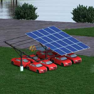 Structure de <span class=keywords><strong>carport</strong></span> solaire photovoltaïque personnalisée <span class=keywords><strong>en</strong></span> acier, système de montage de canopée PV, abri solaire pour voitures - Product Image 2
