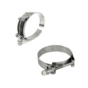 Abrazaderas de manguera de acero inoxidable de alta resistencia OEM con pernos en T - Abrazaderas de tubo de escape y admisión de turbo de alto torque con tuercas de autobloqueo - Product Image 3