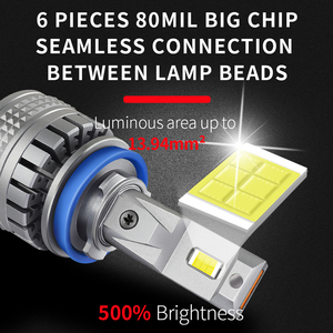Q7 100W 6500k 24000lm Hoge Vermogen Dubbele Koperen LED Chips Waterdichte Aftermarket Accessoires CAN Bus H11 Autolampen LED Koplamp - Product Image 6