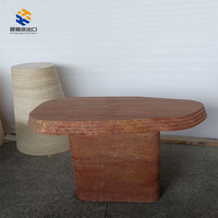 Table de chevet en marbre de luxe moderne KT Stone Villa Hotel avec finition imperméable et durable et garantie de plus de 5 ans
