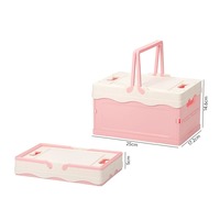 Boîte Cadeau Couleur Macaron, Boîte de Rangement Pliable en Plastique pour Camping en Plein Air, Bac de Rangement pour Petits Articles, Vente en Gros