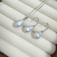 Ensemble de bijoux en perles d'eau douce baroques Edison de 10-11 mm, boucles d'oreilles et pendentif en argent 925, ensemble de bijoux en perles d'eau douce