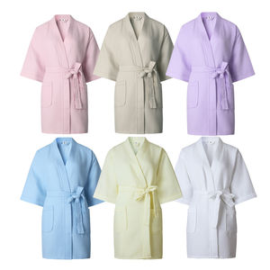 100% Cotton Premium Diamond <strong>Waffle</strong> Bath <strong>Robes</strong> for Luxury Hotel - Product Image 5