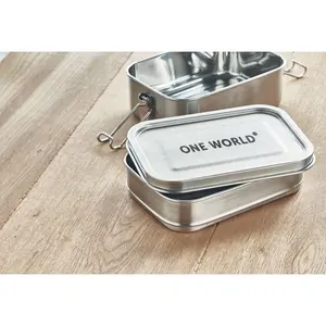Espositore da tavola a doppio ripiano in acciaio inox per merchandising - Product Image 3