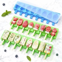 UNIMOULD ICE-2 Eco-vriendelijke Anti-aanbak Anti-slip Fruit Dieren Geometrische 3D Siliconen IJslolly Fondant Chocolade Reep Vorm