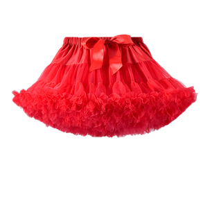 Gonne con fiocco in Mesh TuTu per bambine e bambine per ballo Performance da ballo abito da principessa Tutu gonna corta pieghettata traspirante - Product Image 6