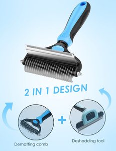 Cepillo para Mascotas 2 en 1, Herramienta para Eliminar Pelo Muerto y Rastrillo para Subpelo, Peine para Desenredar Enredos y Nudos, Reduce la Caída del Pelo hasta en un 95% - Product Image 4